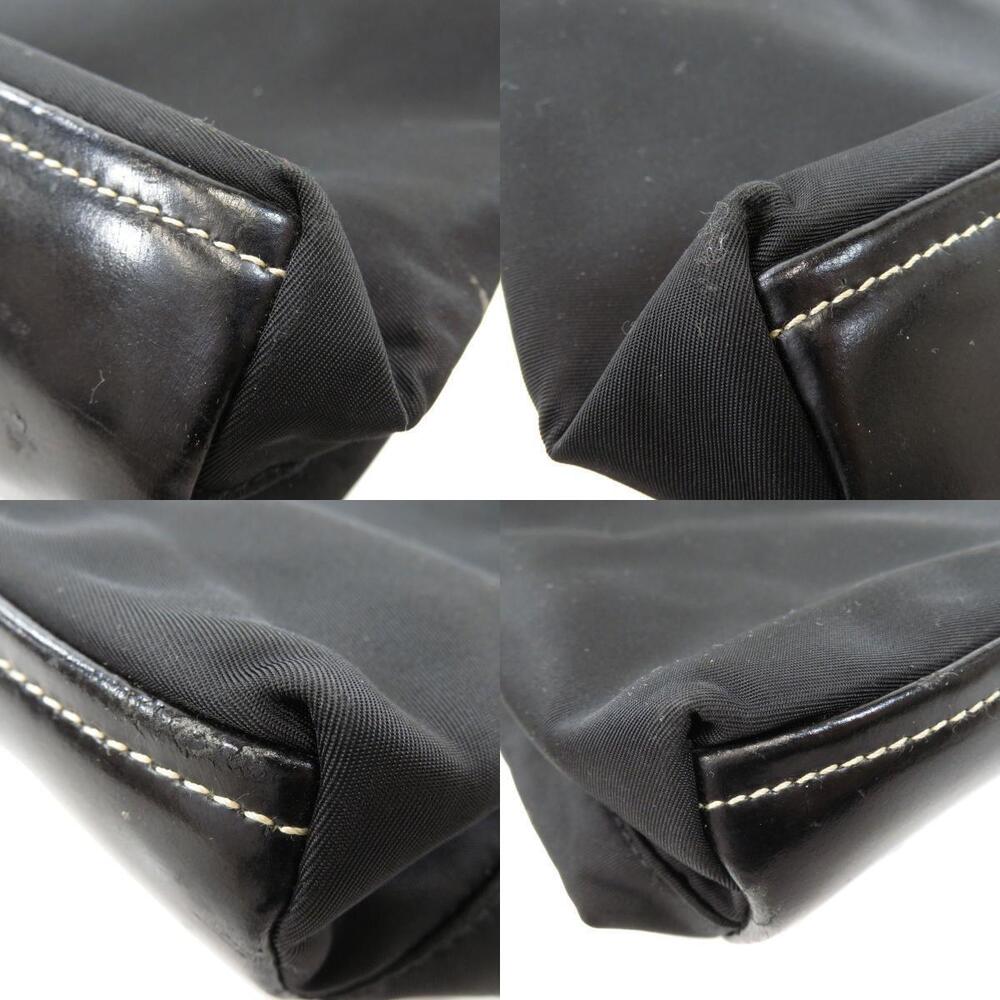 Prada Tote Tessuto Leather Shoulder Black Bag Black - Picture 10 of 11